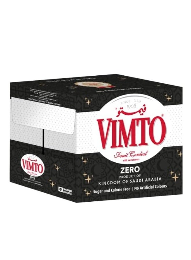 فيمتو زيرو شراب فواكه مركز، خالي من السكر، زجاجة، 650 مل، عبوة من 12 زجاجة - Image 1